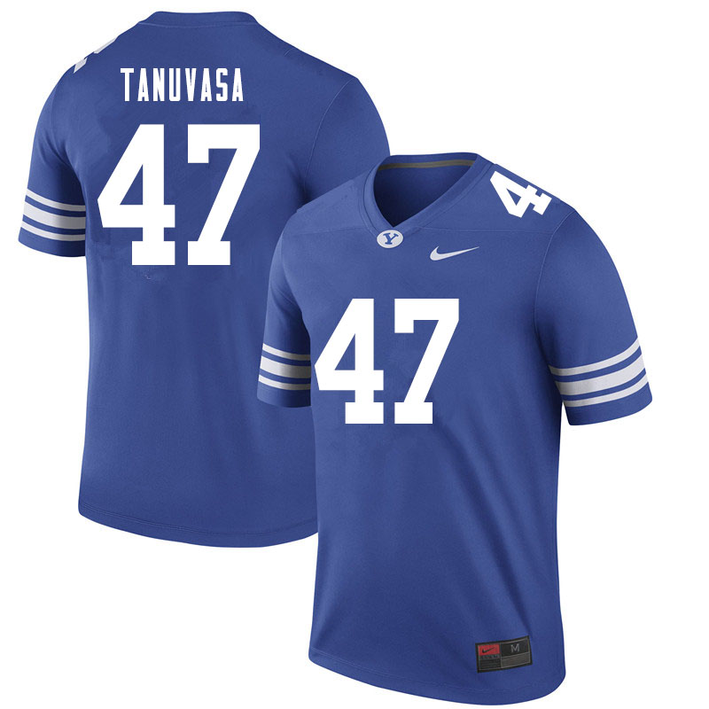 Men #47 Pepe Tanuvasa BYU Cougars College Football Jerseys Sale-Royal